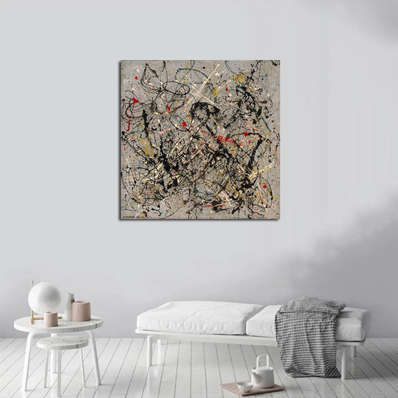 Amazon.co.jp: 現代抽象絵画。ジャクソン・ポロック「ナンバー18